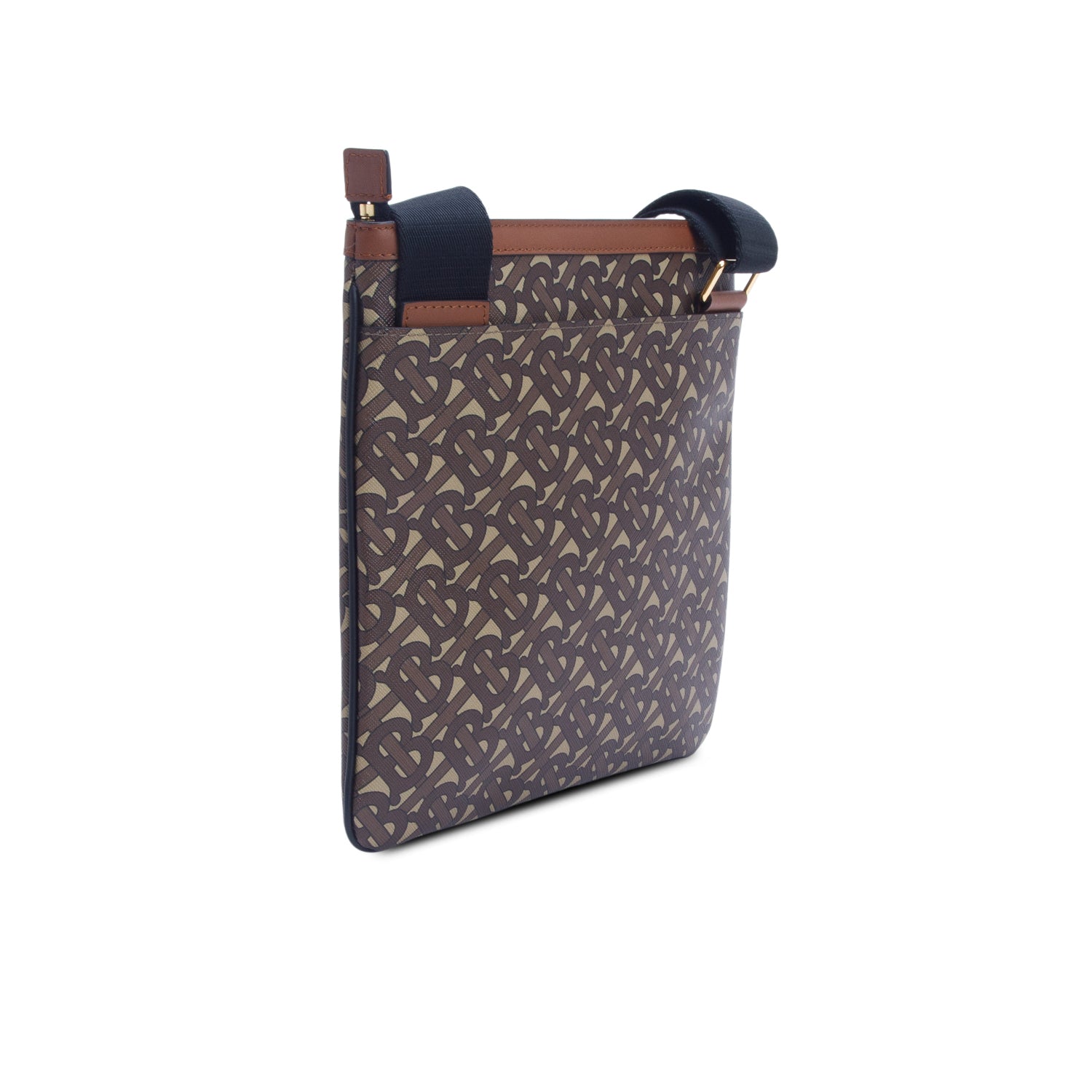 Burberry Brown E-Canvas Monogram Messenger Bag