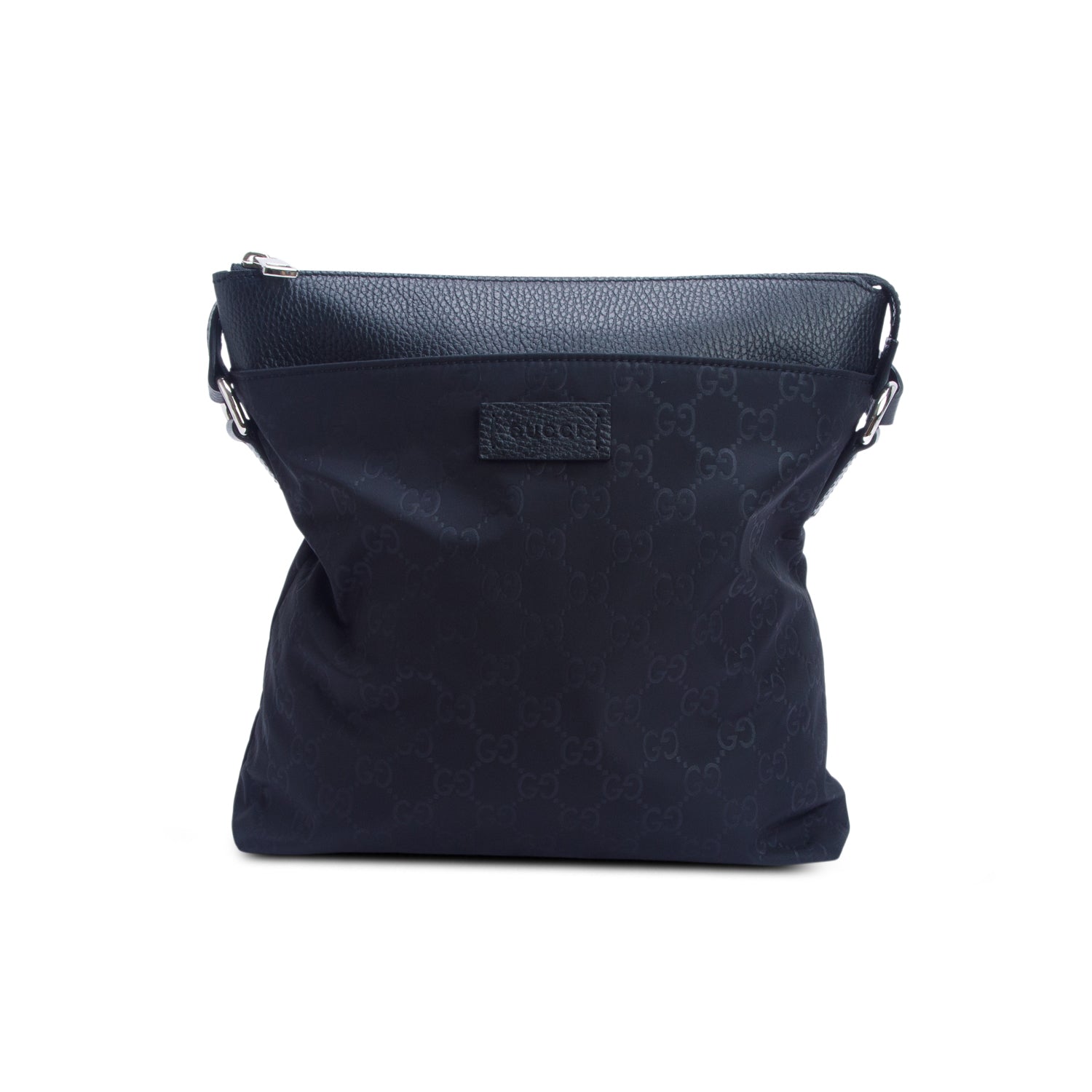 Gucci Black GG Supreme Nylon Messenger Bag