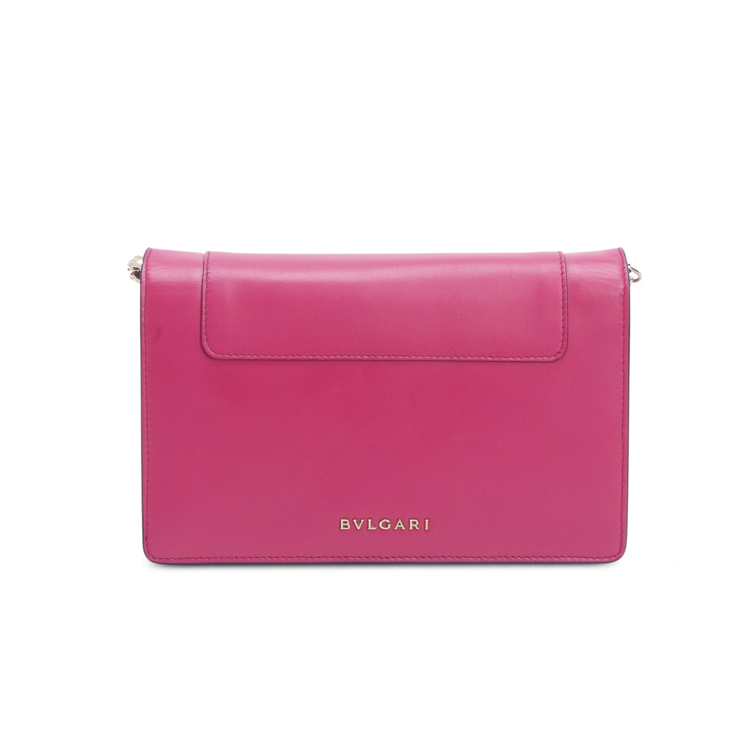 Bulgari Pink Calfskin Serpenti Forever Chain Pochette w/ Box