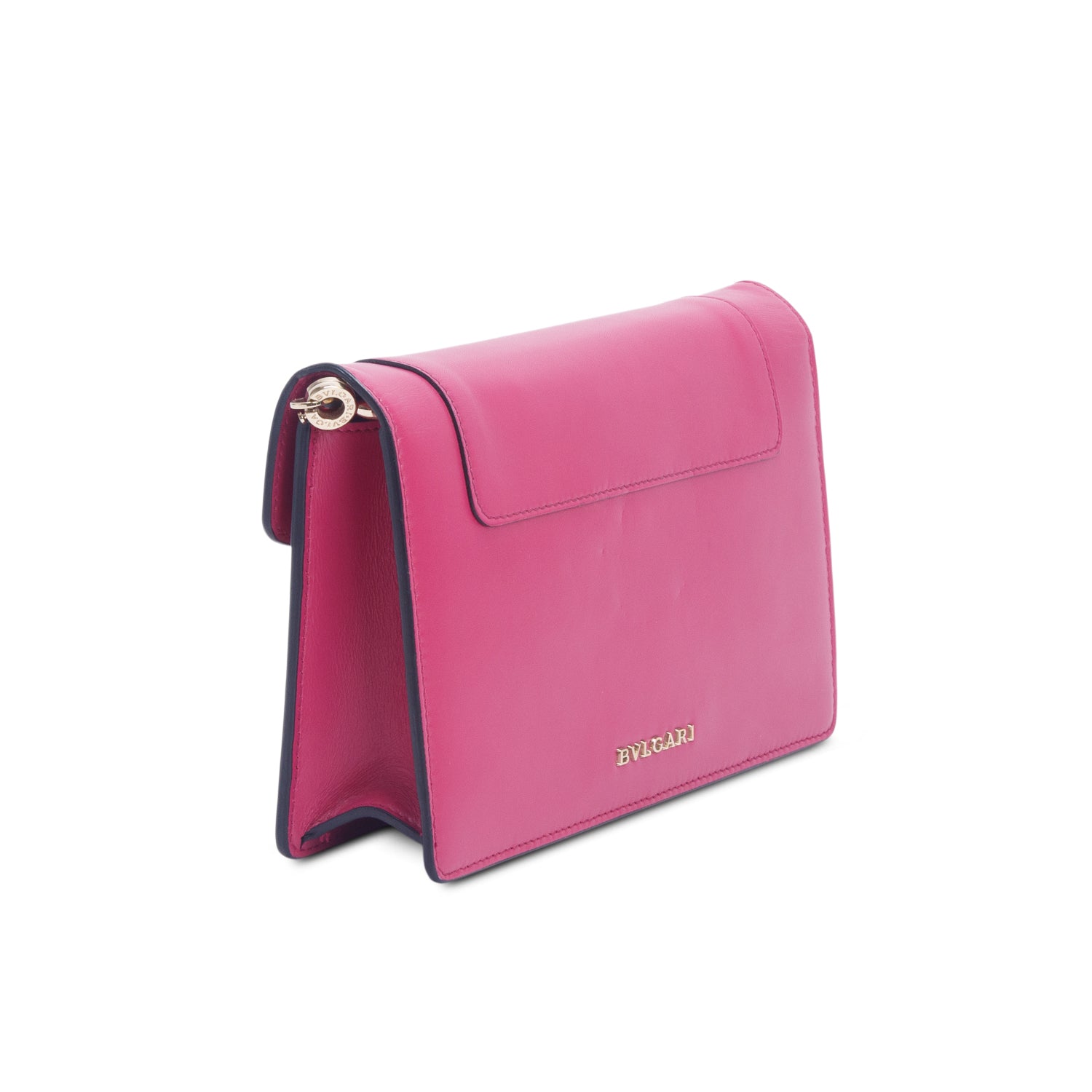 Bulgari Pink Calfskin Serpenti Forever Chain Pochette w/ Box