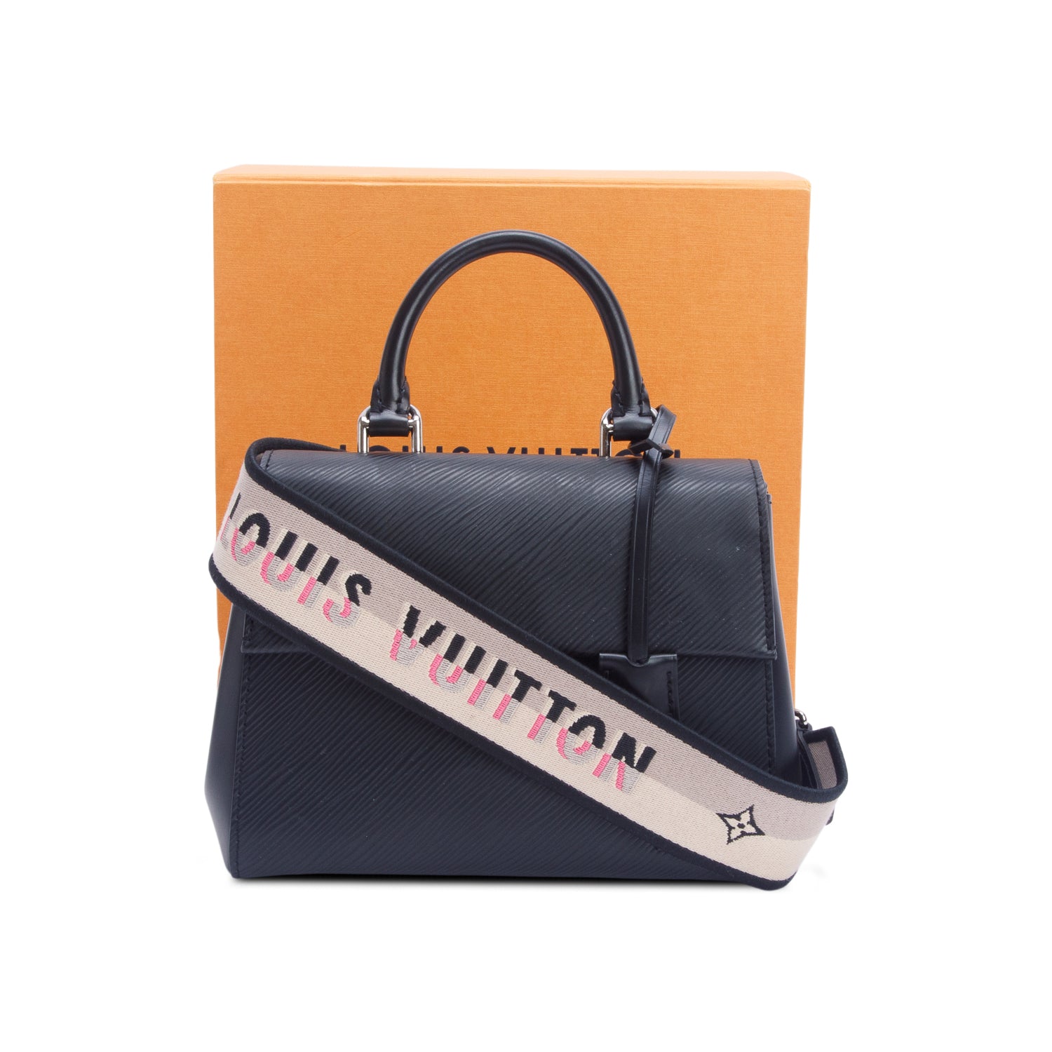 Louis Vuitton Black Epi Leather Cluny BB w/ Box & Strap