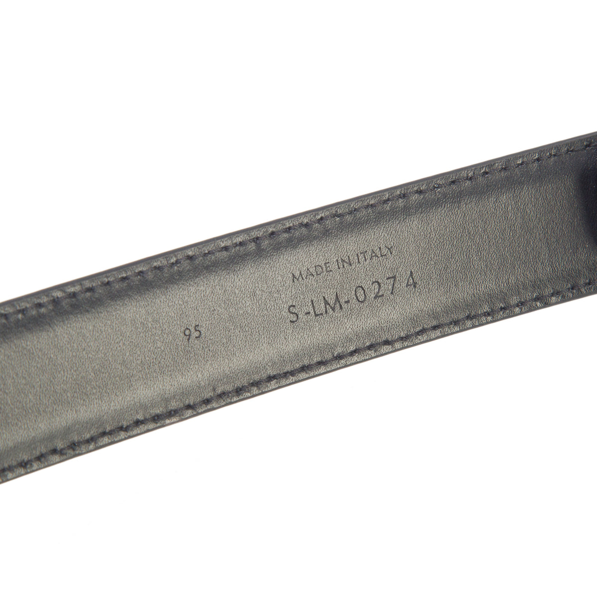 Celine 2024 Black Taurillon Leather Medium Triomphe 25 MM Belt, Size 95 w/ Box & Receipt