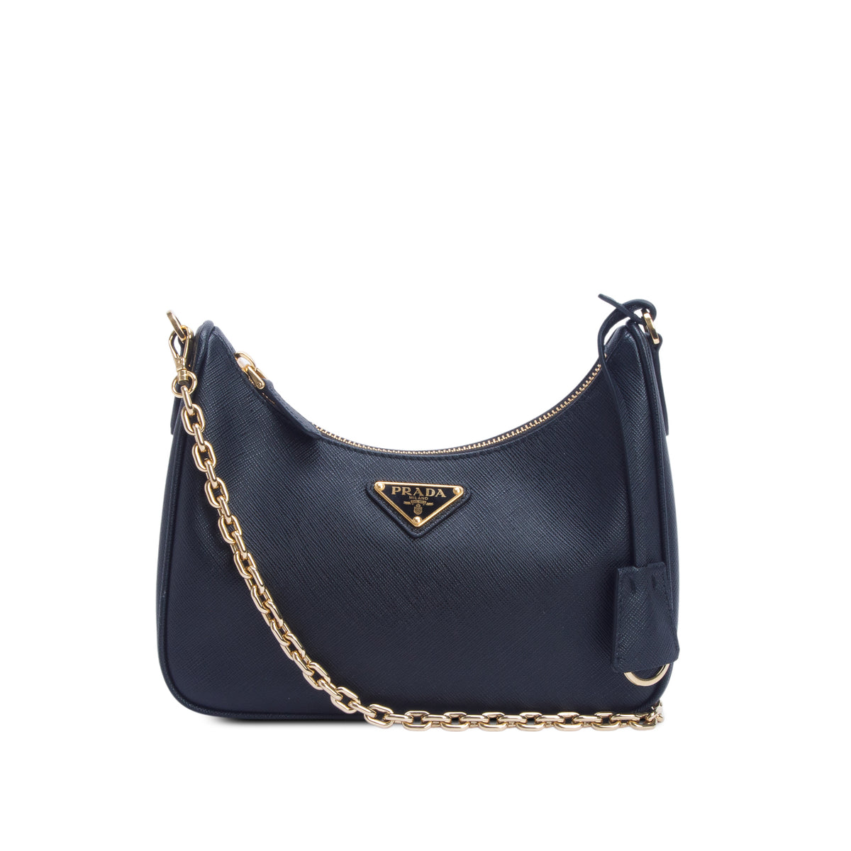 Prada Black Saffiano Lux Re-Edition 2005 Shoulder Bag w/ Straps