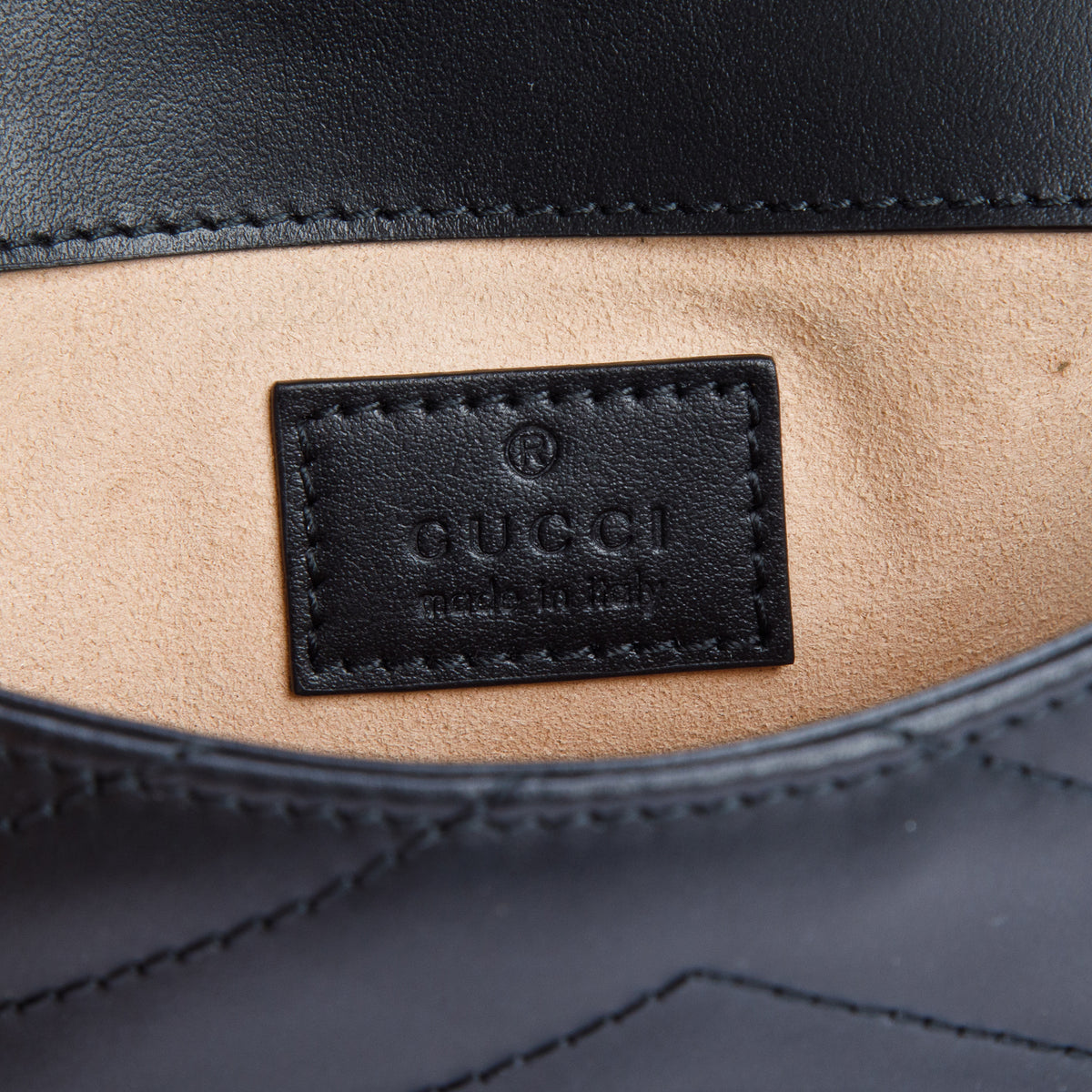 Gucci Black GG Marmont Matelasse Leather Super Mini Bag