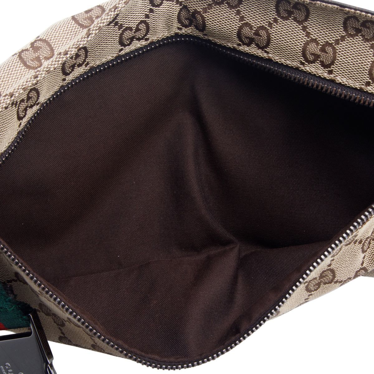 Gucci Brown Monogram Web Belt Bag