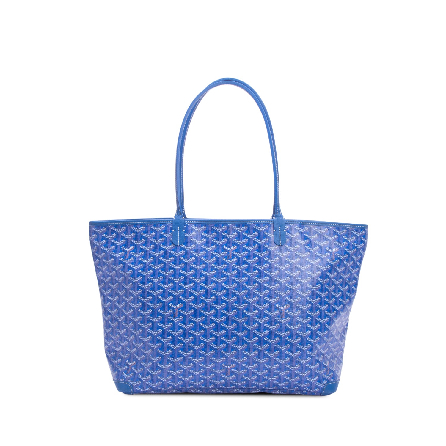 Goyard 2024 Blue Monogram and Leather Trim Artois MM