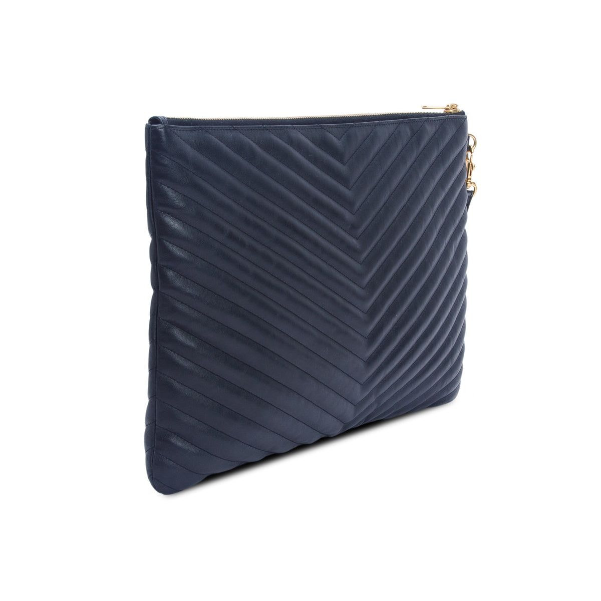 Saint Laurent Black Lambskin Cassandre Matelasse Document Holder