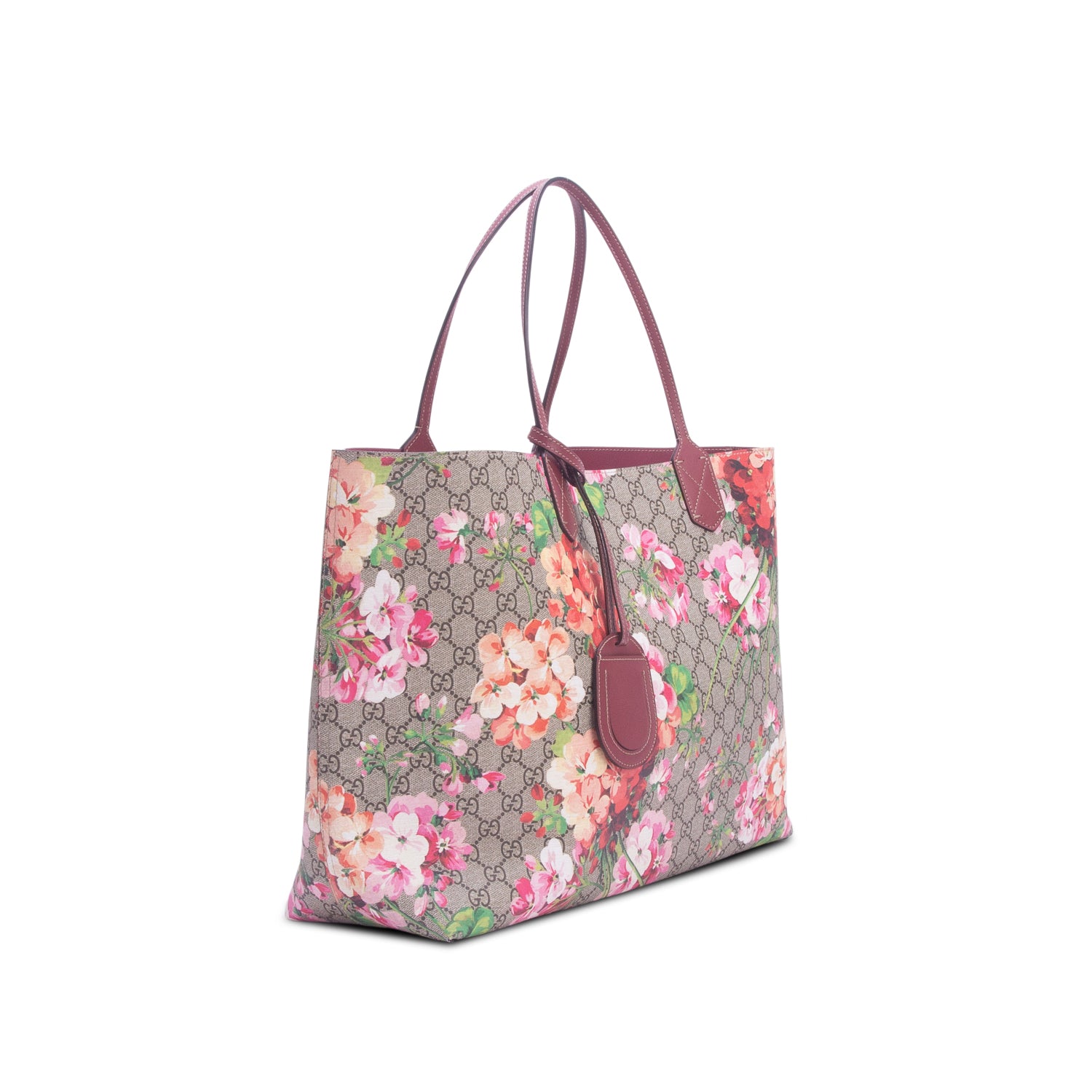 Gucci GG Supreme Monogram Blooms Medium Reversible Tote