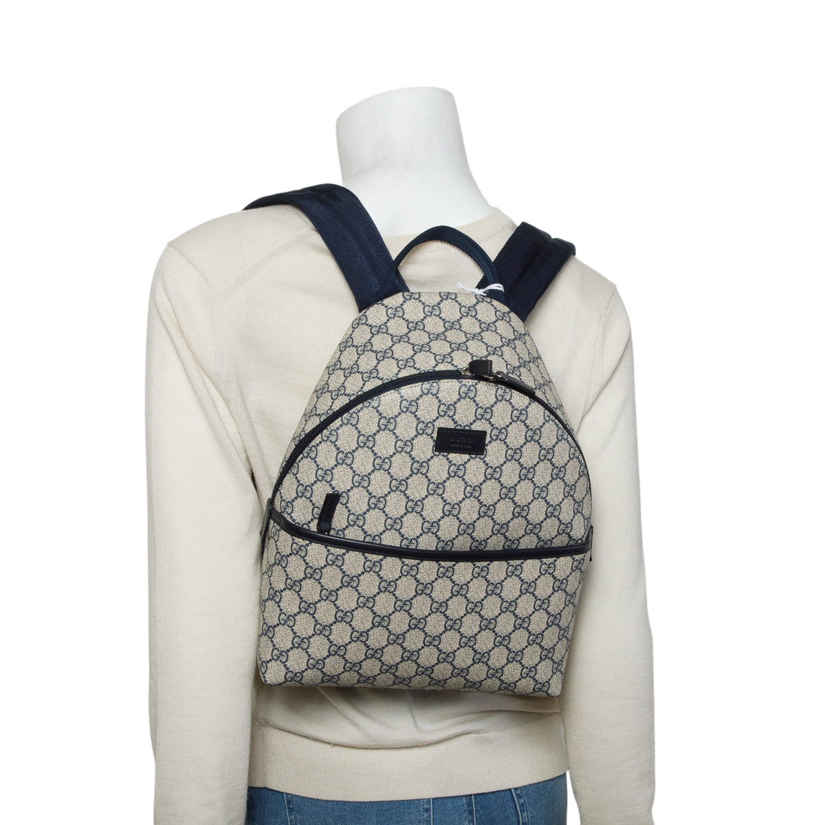 Gucci Navy GG Supreme Monogram Children's Backpack