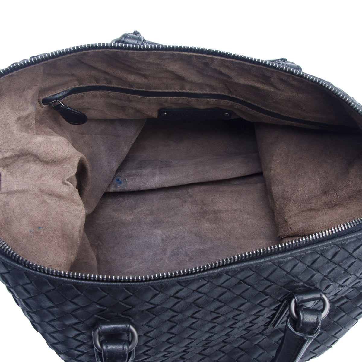 Bottega Veneta Black Nappa Intrecciato Medium Convertible Tote w/ Strap