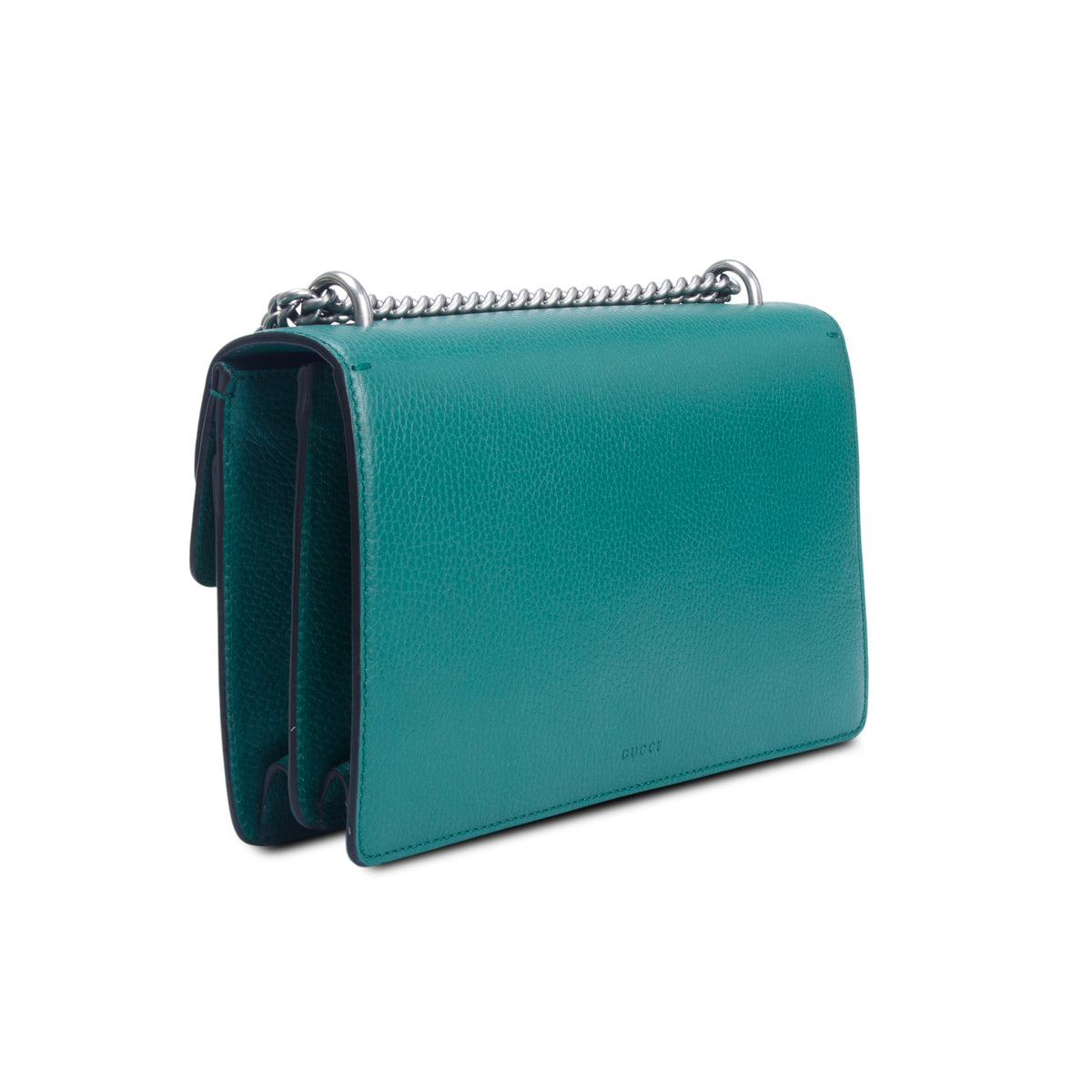 Gucci Green Pebbled Calfskin Small Dionysus Shoulder Bag w/ Box