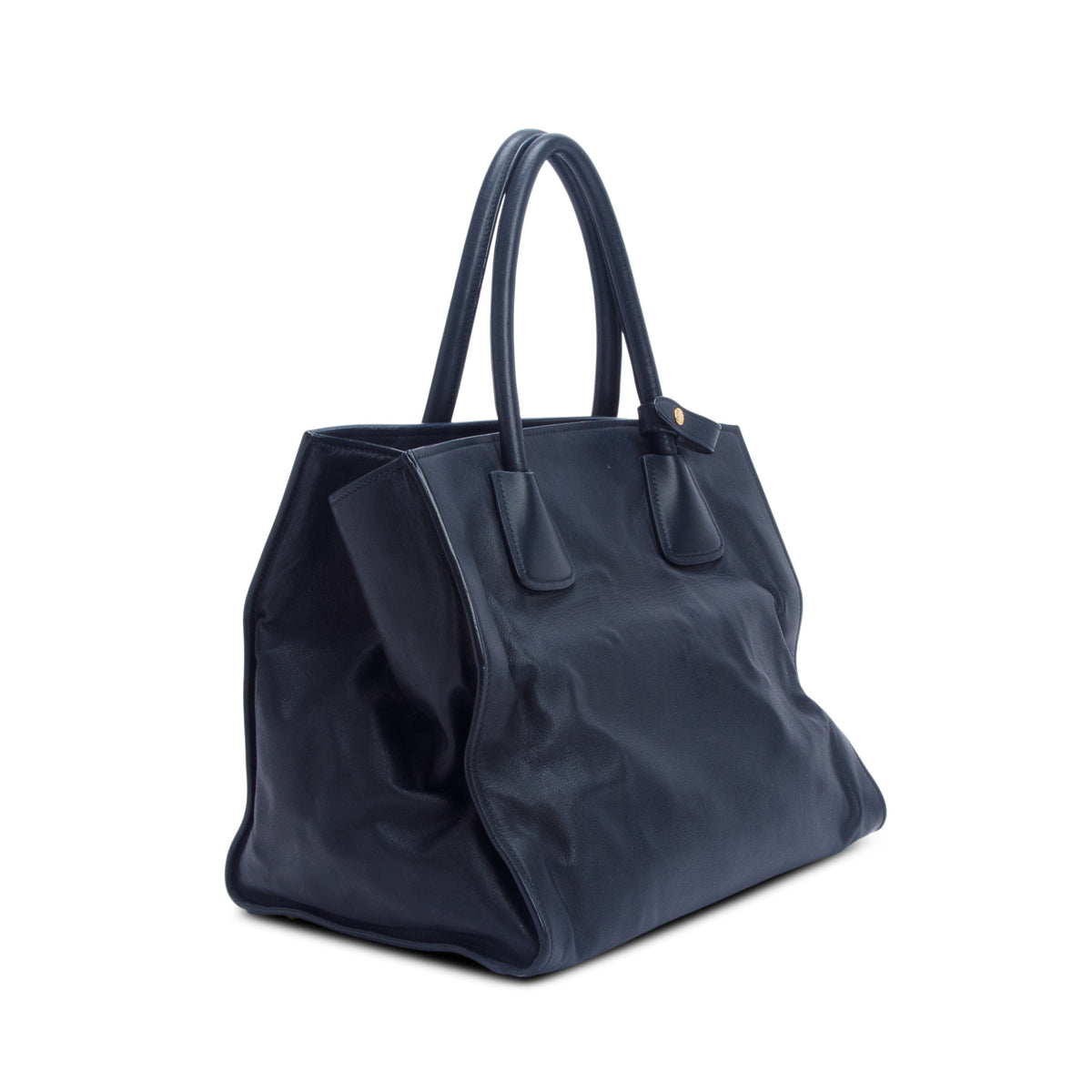 Prada Black City Calf Front Pocket Tote