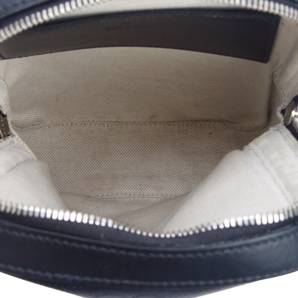 Gucci Black Calfskin GG Tennis Embossed Sling Bag