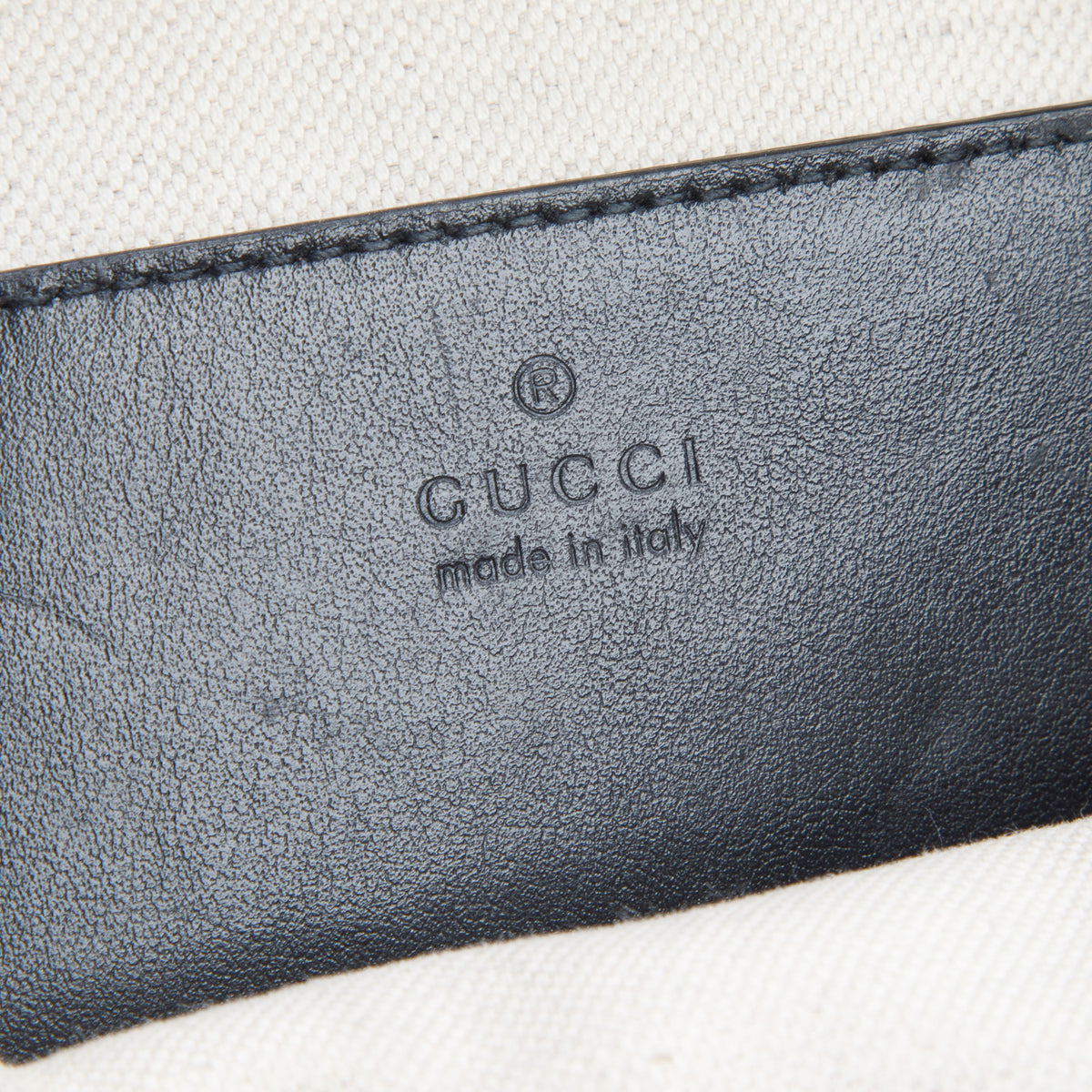Gucci Black Calfskin GG Tennis Embossed Sling Bag