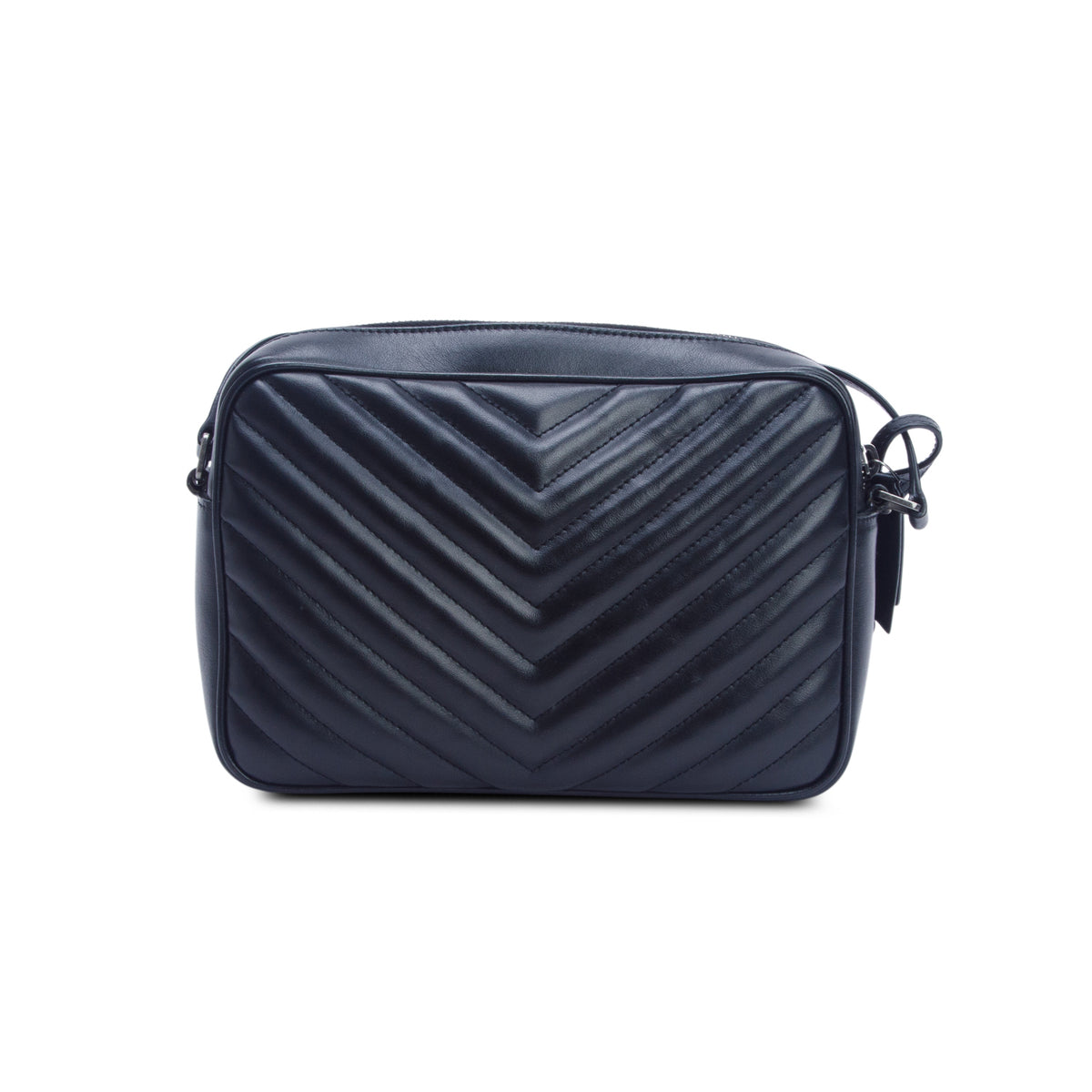 Saint Laurent 2022 Black Calfskin Matelasse Monogram Lou Camera Bag