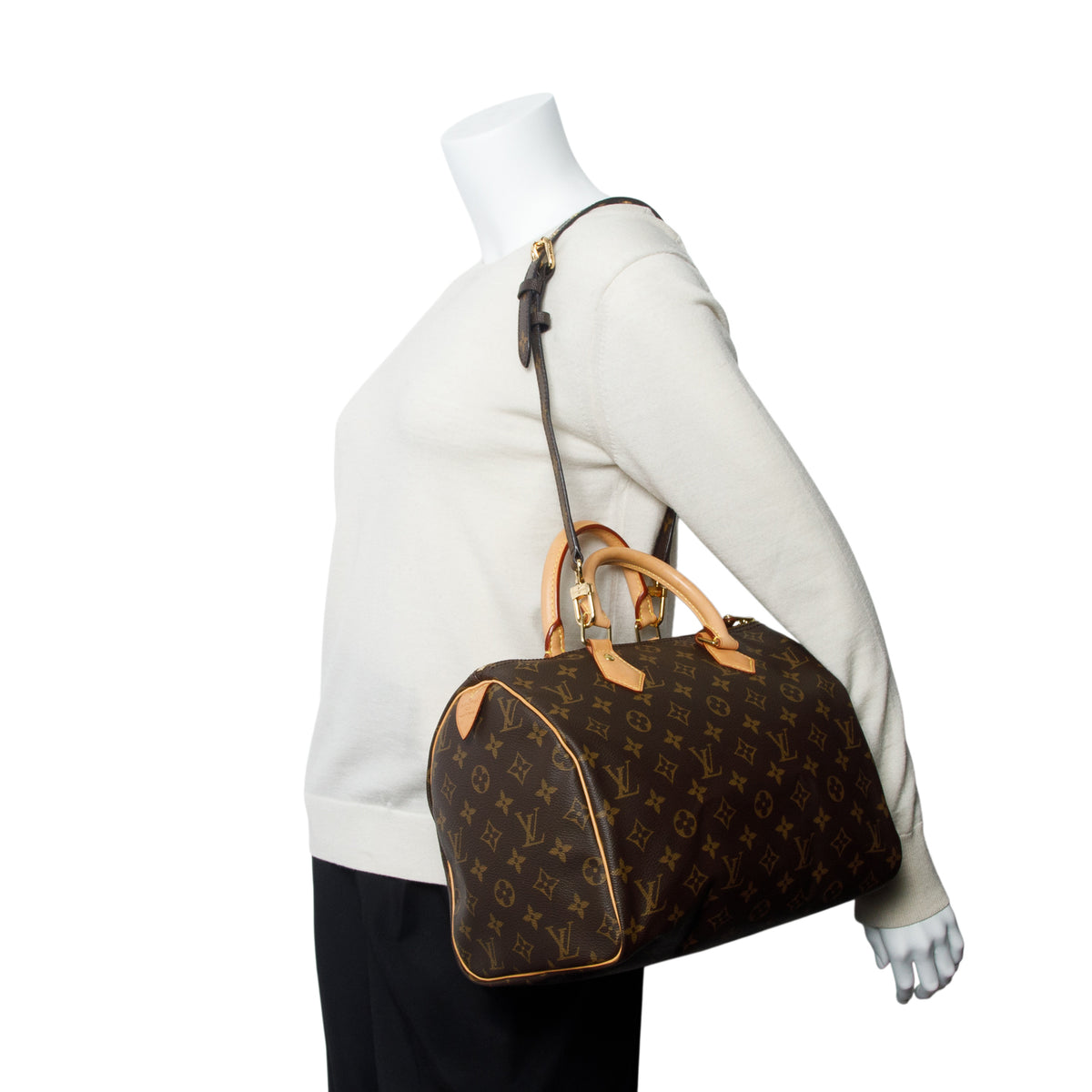 Louis Vuitton Monogram Speedy Bandouliere 30 w/ Strap