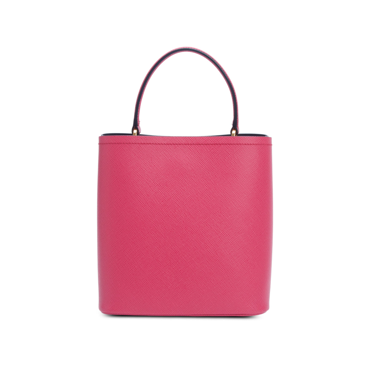Prada Pink Saffiano Cuir Small Panier Bucket Bag w/ Strap