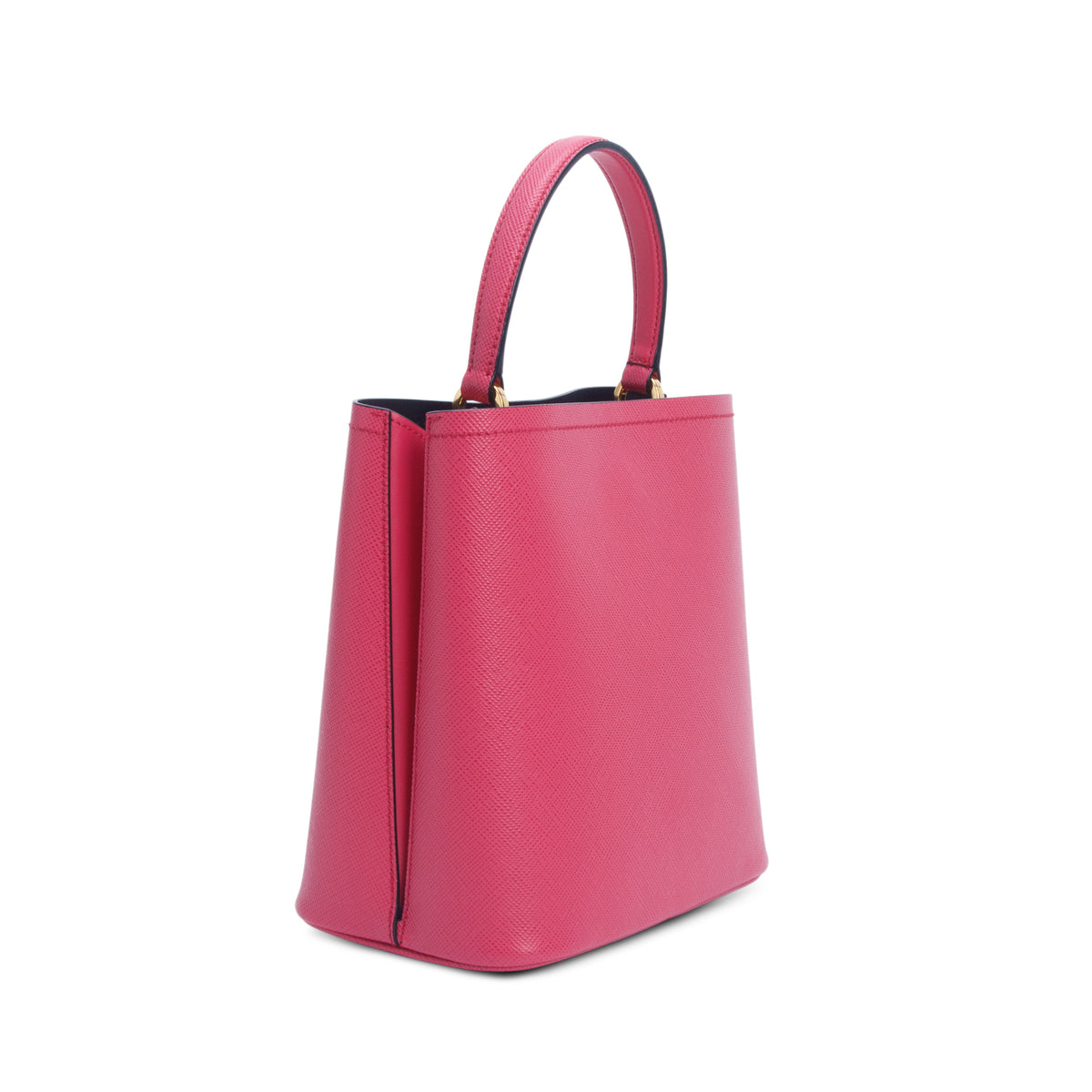 Prada Pink Saffiano Cuir Small Panier Bucket Bag w/ Strap