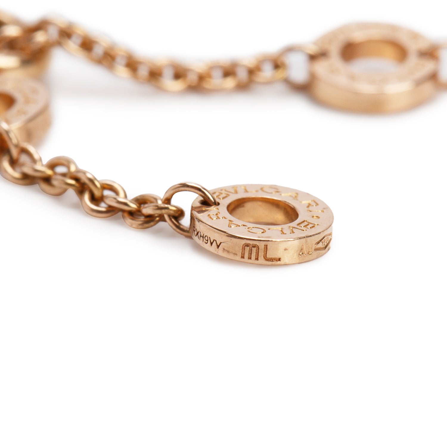 BVLGARI 2021 18k Rose Gold Pave Diamond Bvlgari Bracelet w/ Box, Receipt & Certificate