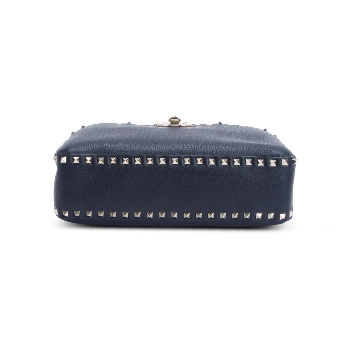 Valentino Black Grained Calfskin Rockstud Crossbody Bag