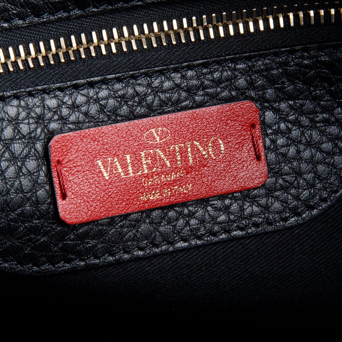 Valentino Black Grained Calfskin Rockstud Crossbody Bag