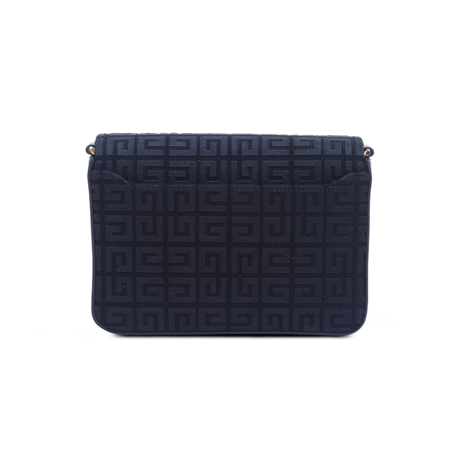 Givenchy 2023 Black Canvas Woven Embroidered Medium 4G Bag w/ Strap