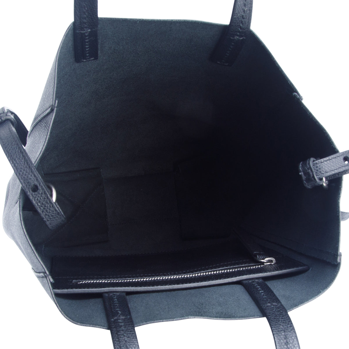 Celine Black Grained Calfskin Small Vertical Cabas Tote w/ Strap