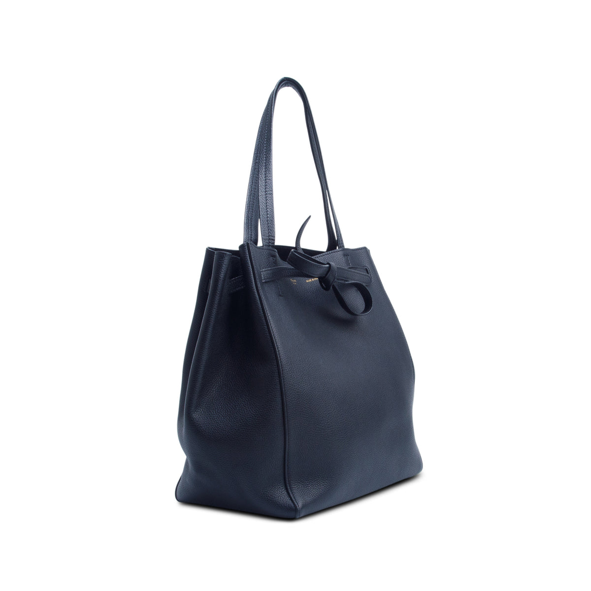 Celine Black Soft Grained Calfskin Small Belt Cabas Phantom