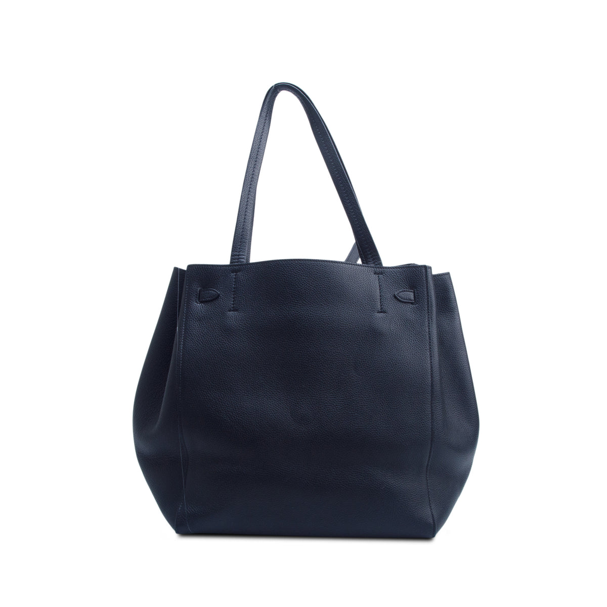 Celine Black Soft Grained Calfskin Small Belt Cabas Phantom