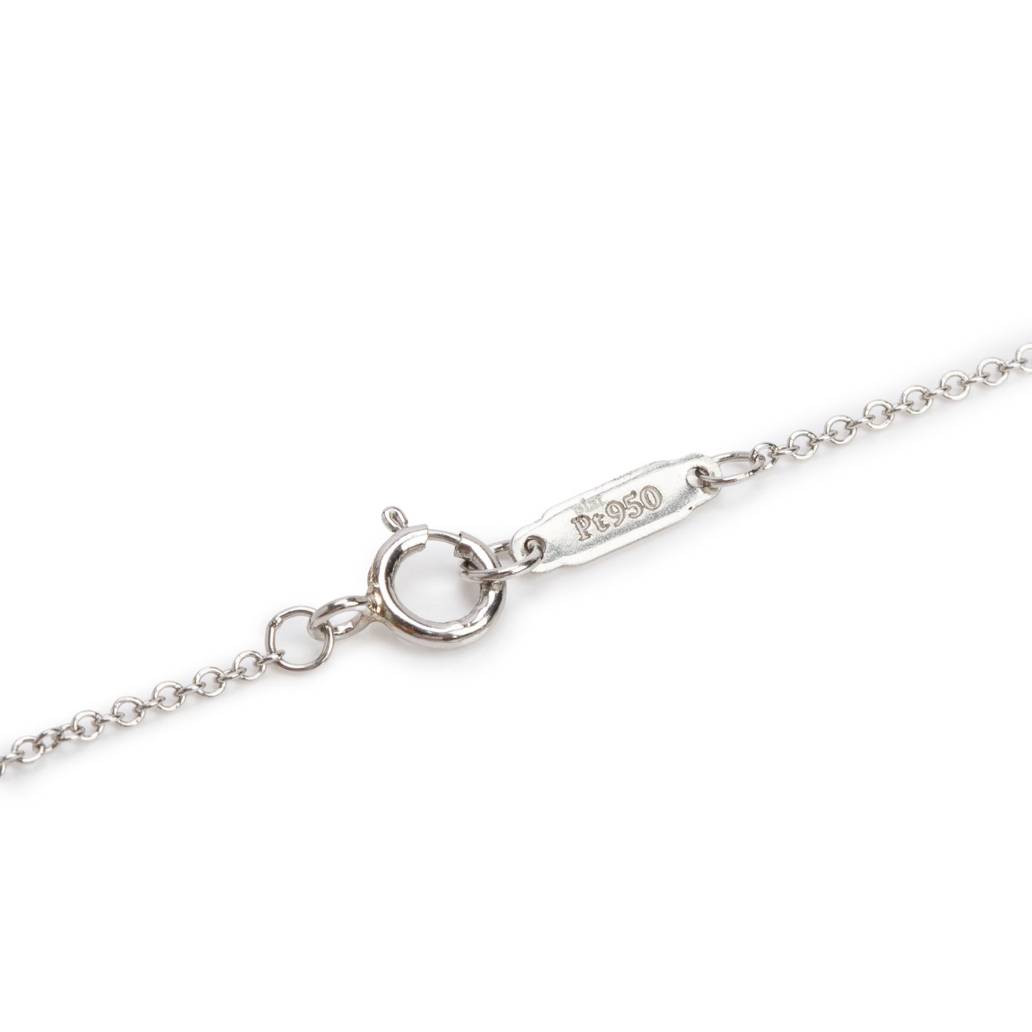 Tiffany & Co. Platinum Solitaire 0.17 ct. Diamond Pendant Necklace w/ Box