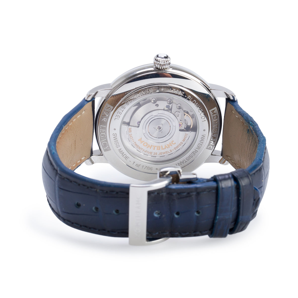 Montblanc 2024 Limited Edition Stainless Steel Star Legacy 42 MM Automatic Moonphase Watch Blue Dial 129630 w/ Box & Papers