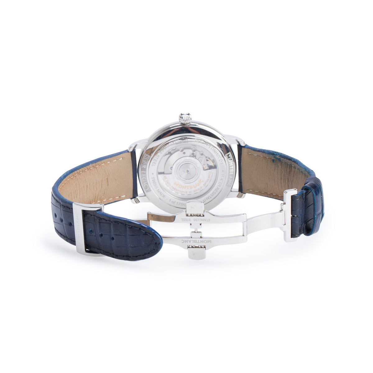 Montblanc 2024 Limited Edition Stainless Steel Star Legacy 42 MM Automatic Moonphase Watch Blue Dial 129630 w/ Box & Papers