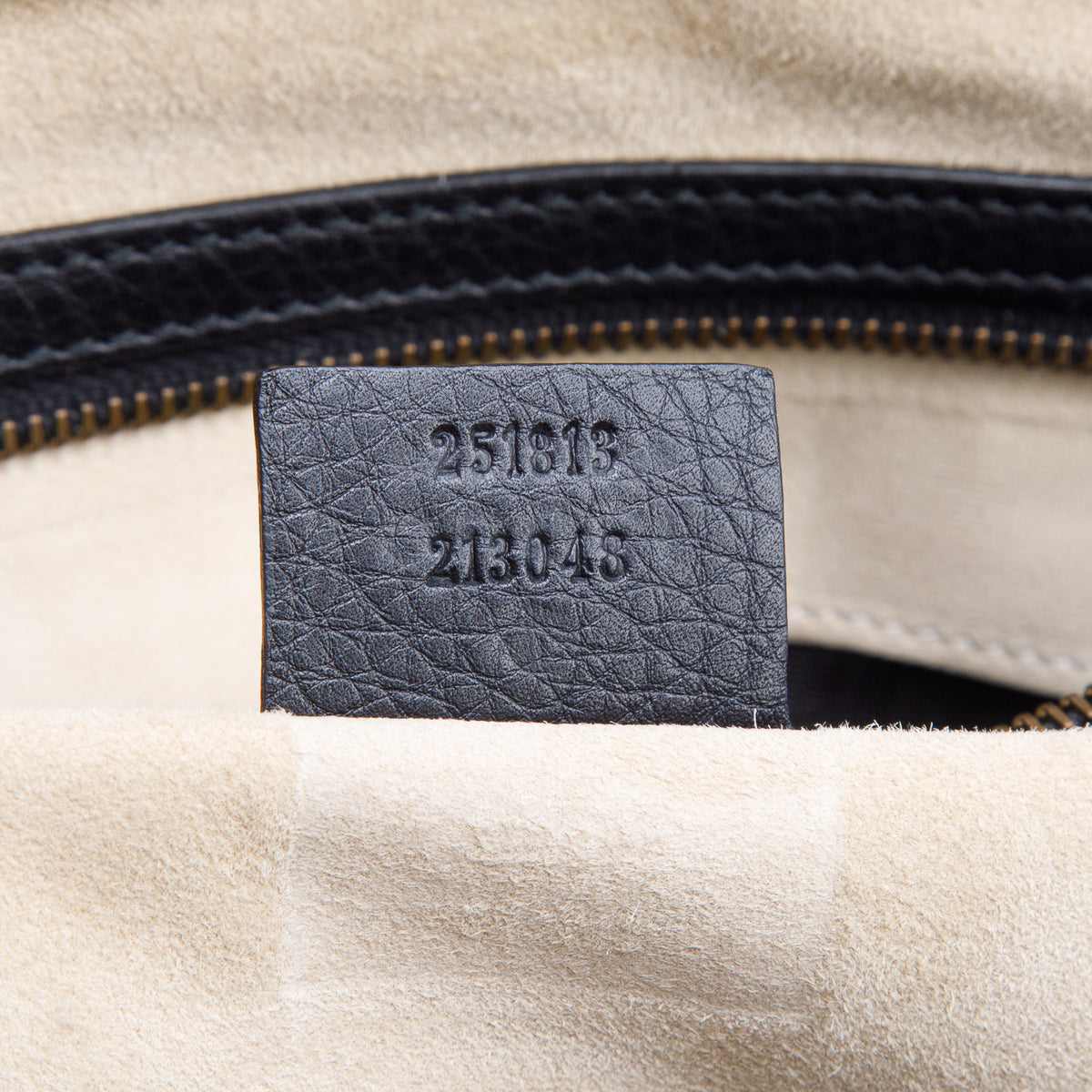 Gucci Black Pebbled Calfskin 1973 Medium Top Handle Bag