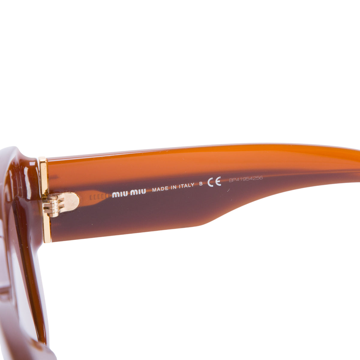 Miu Miu SMU 04W Brown Square Sunglasses w/ Case