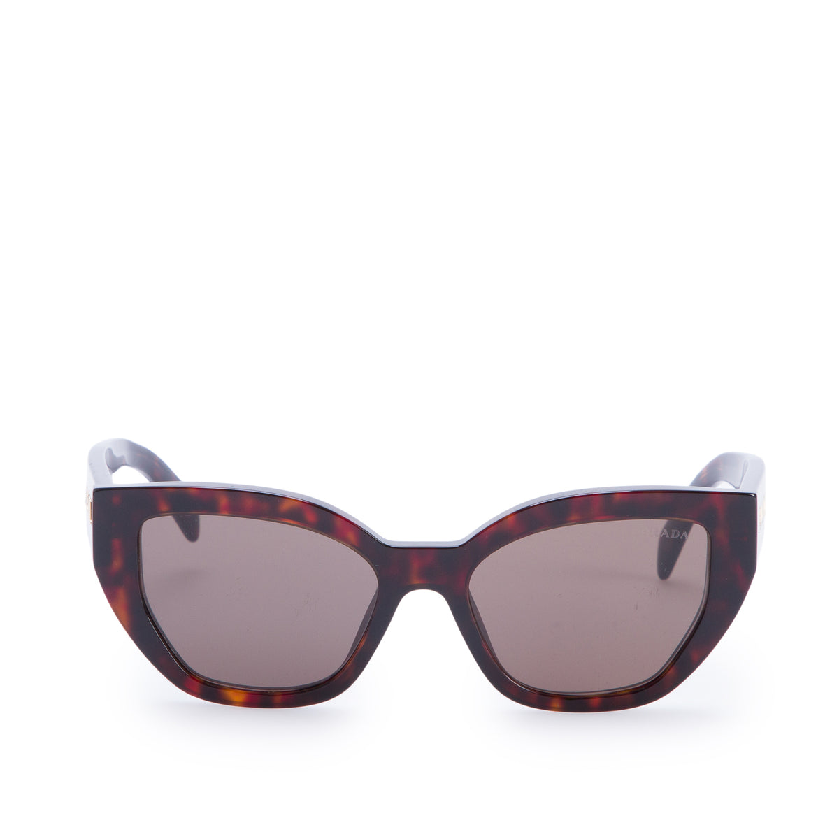 Prada SPRA09 Havana Acetate Logo Square Sunglasses w/ Box & Case
