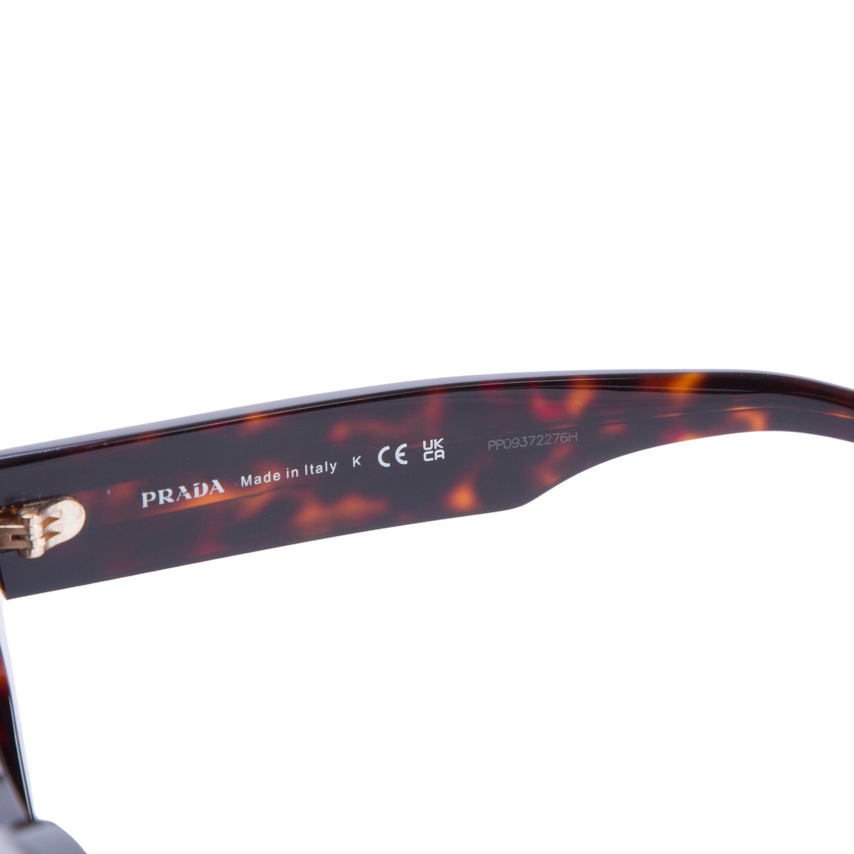 Prada SPRA09 Havana Acetate Logo Square Sunglasses w/ Box & Case
