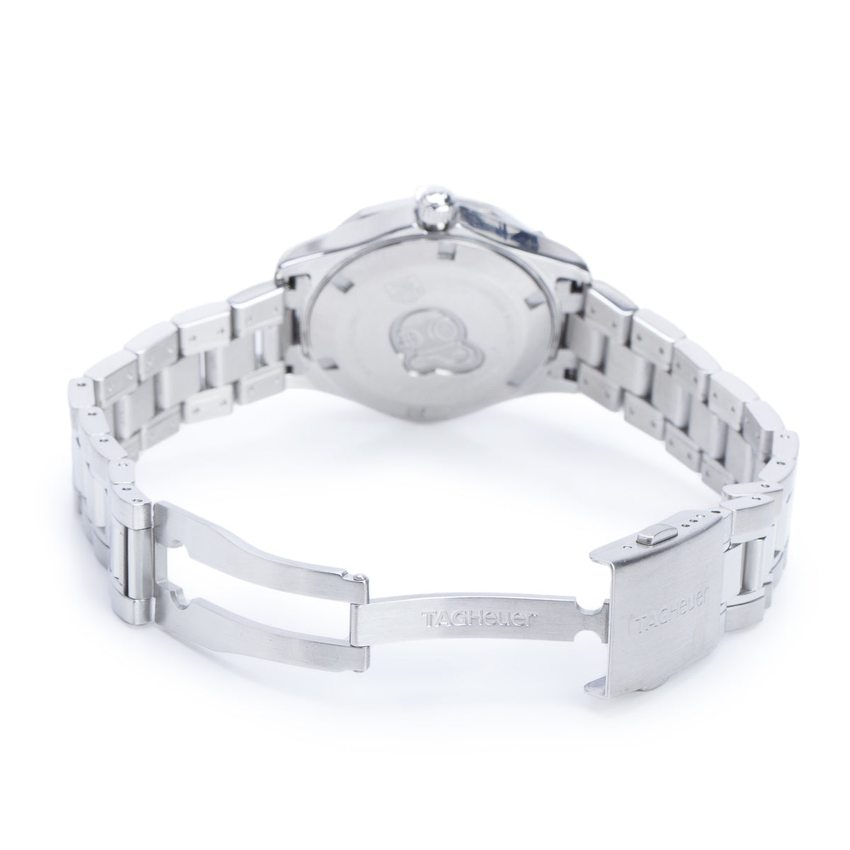 Tag Heuer Stainless Steel Diamond Bezel Carrera 28 MM Automatic Watch Mother of Pearl Diamond Dial WV2413