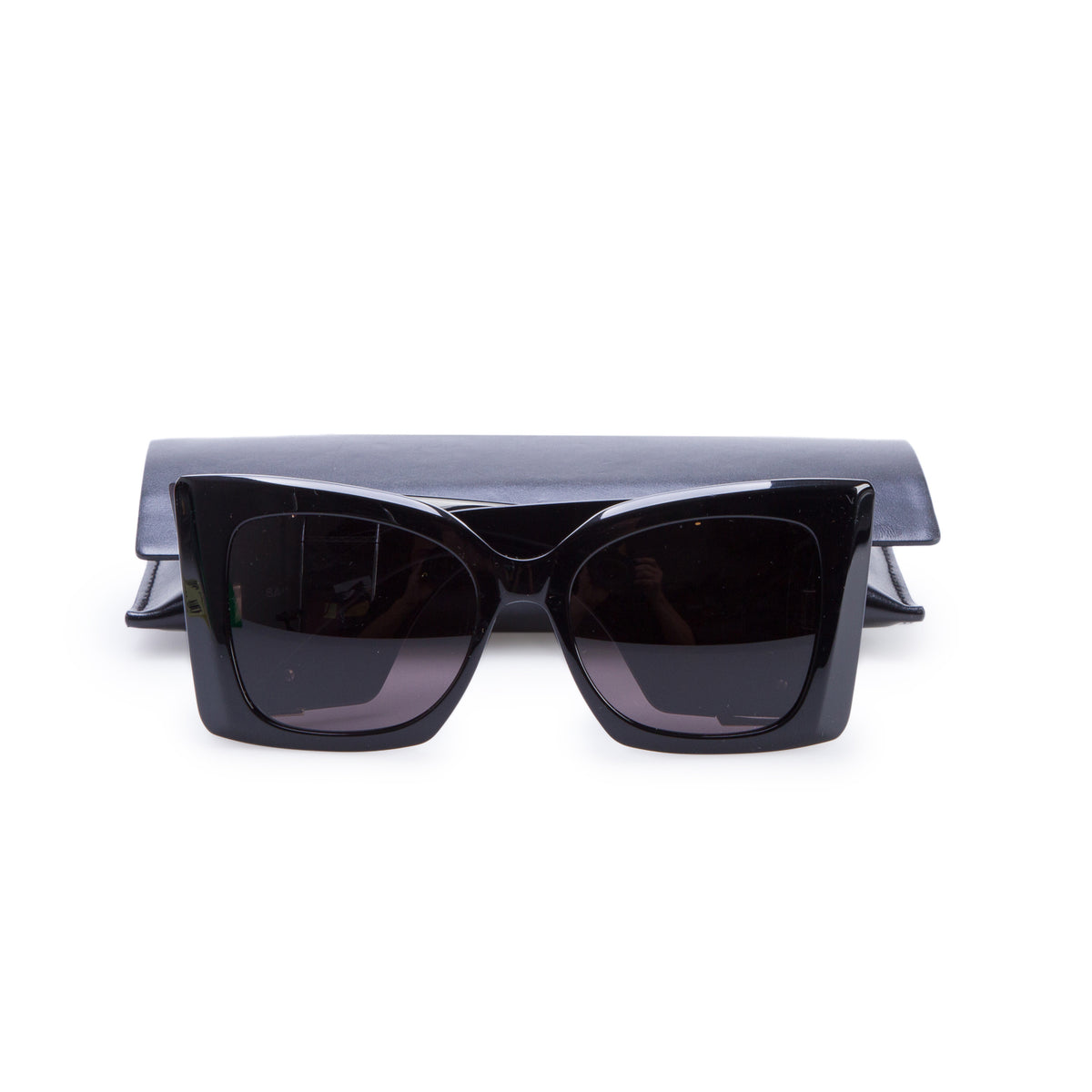 Saint Laurent SL M119 Black Acetate Blaze Oversize Sunglasses w/ Case