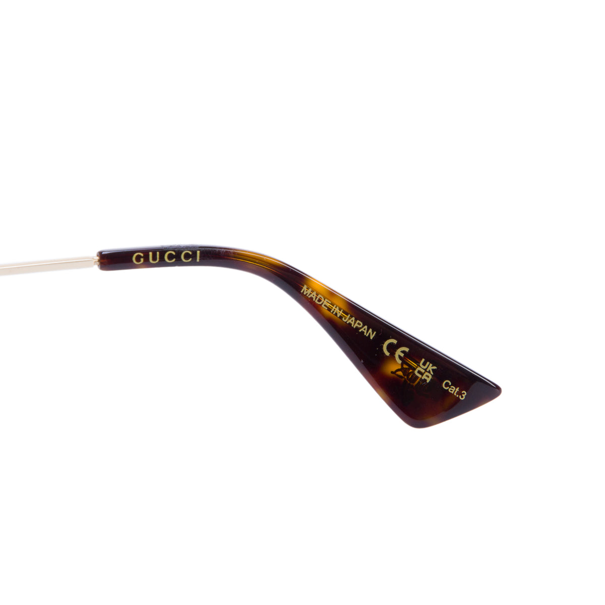 Gucci GG0062S Red/Green Web Metal Pilot Sunglasses w/ Case