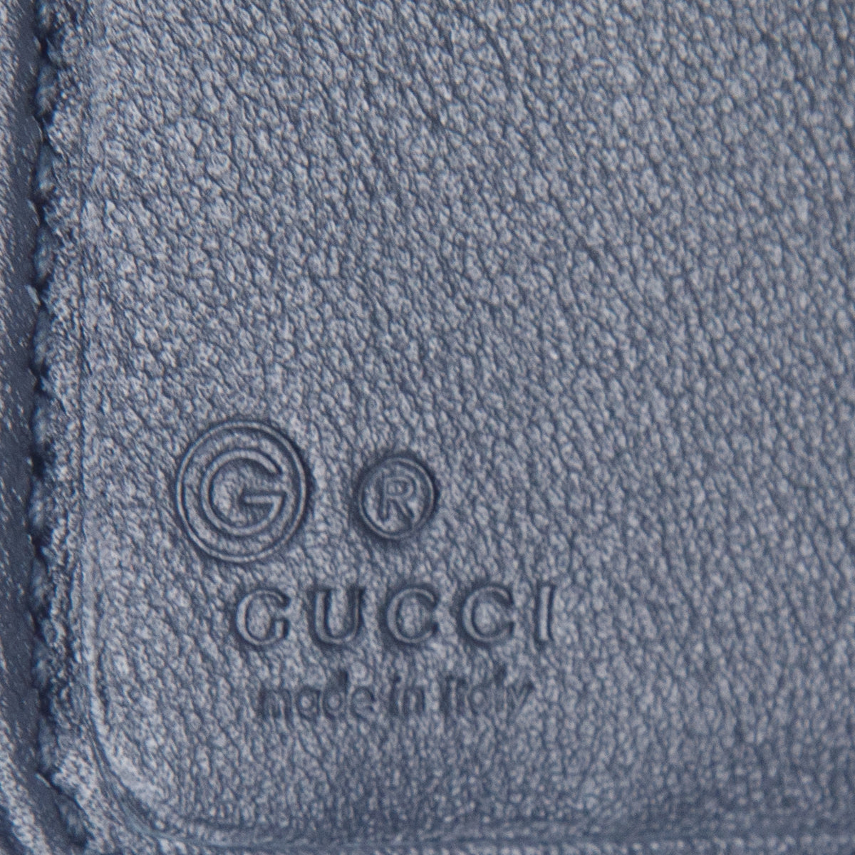 Gucci Black Signature Leather Compact Wallet w/ Box