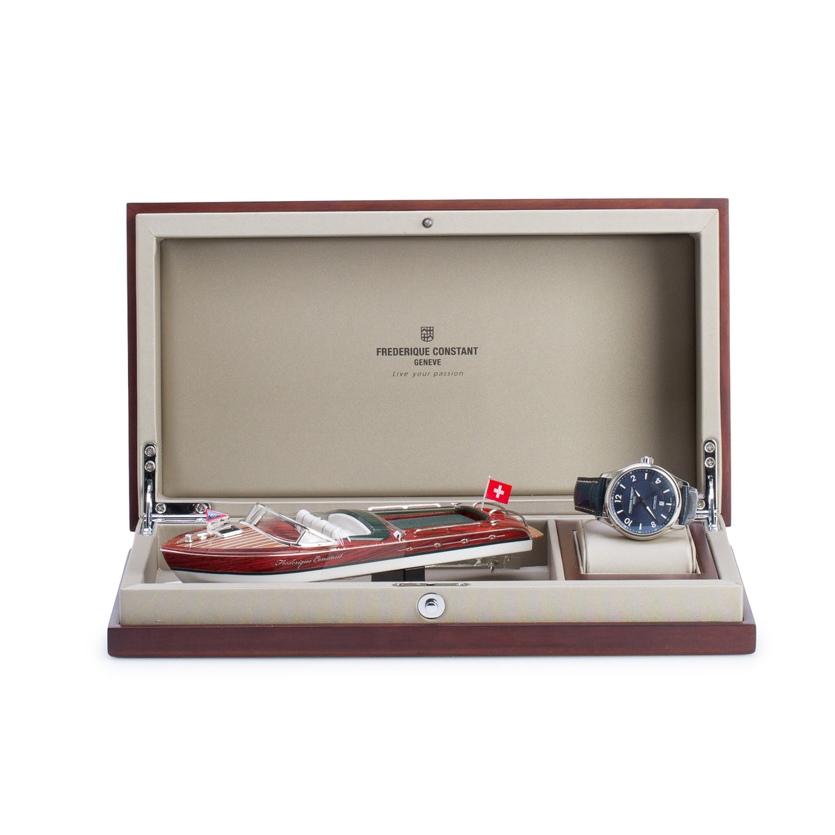 Frederique Constant Limited Edition Stainless Steel Classic Runabout 42 MM Automatic Watch Blue Dial w/ Box & Papers