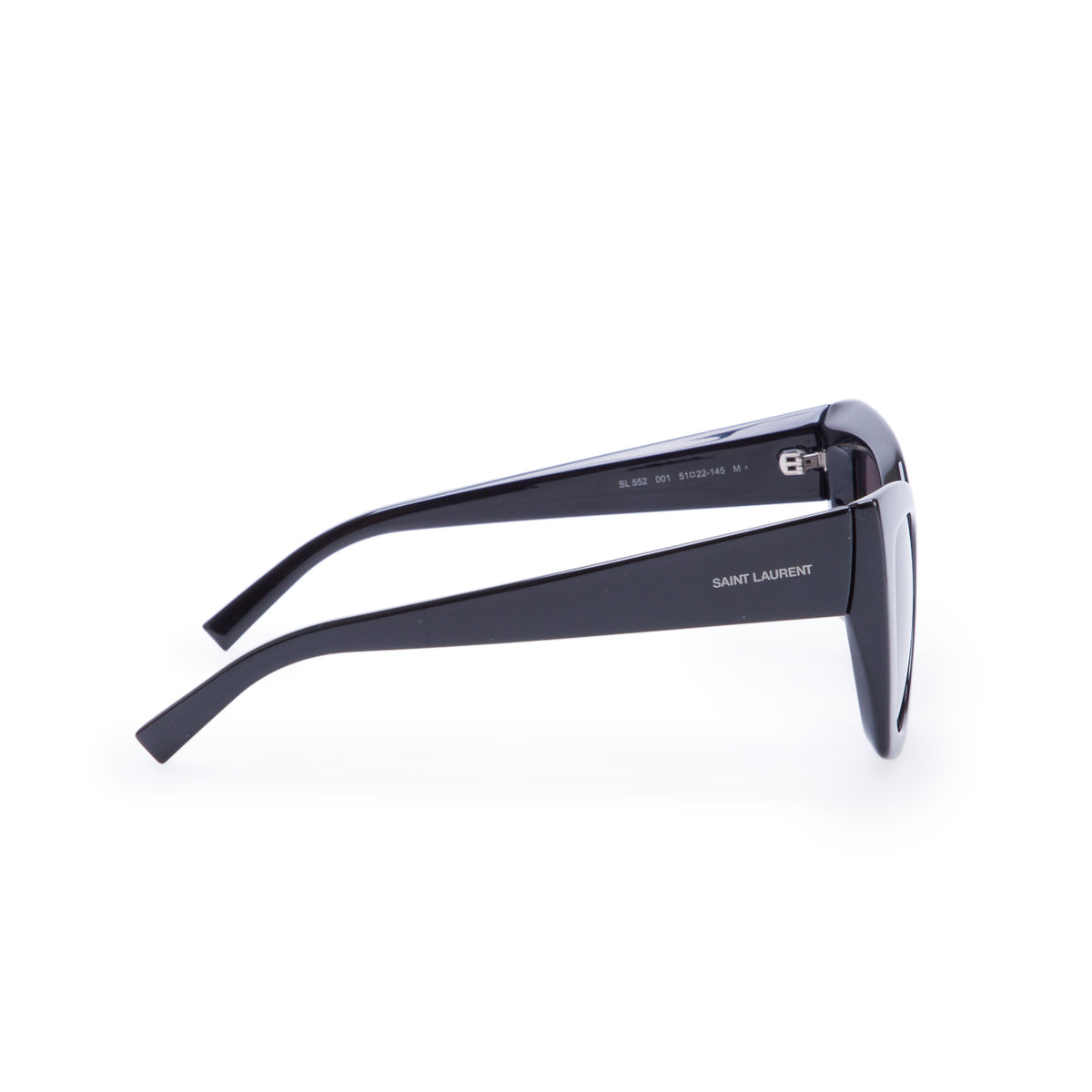 Saint Laurent SL 552 Black Acetate Cat Eye Sunglasses w/ Case