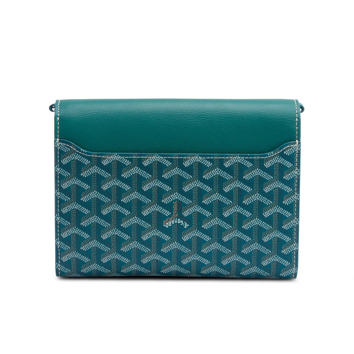 Goyard 2024 Green Monogram Canvas & Calfskin Chypre Wallet Pouch w/ Box, Strap, Receipt
