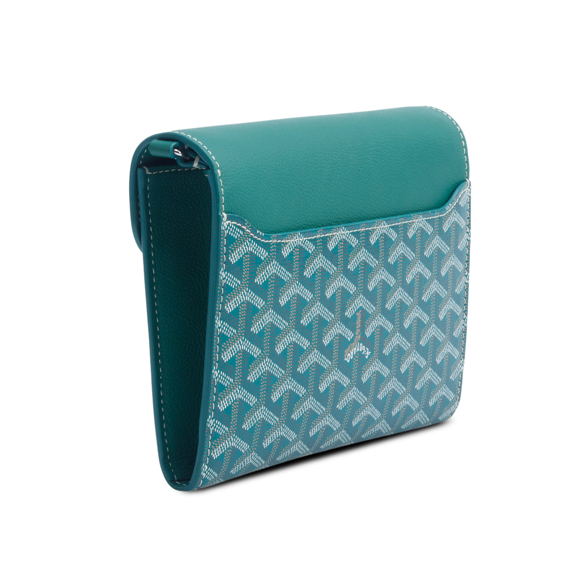 Goyard 2024 Green Monogram Canvas & Calfskin Chypre Wallet Pouch w/ Box, Strap, Receipt
