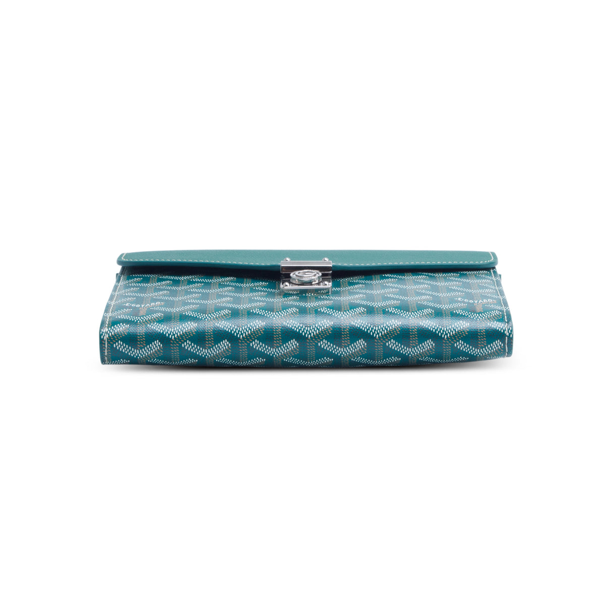 Goyard 2024 Green Monogram Canvas & Calfskin Chypre Wallet Pouch w/ Box, Strap, Receipt