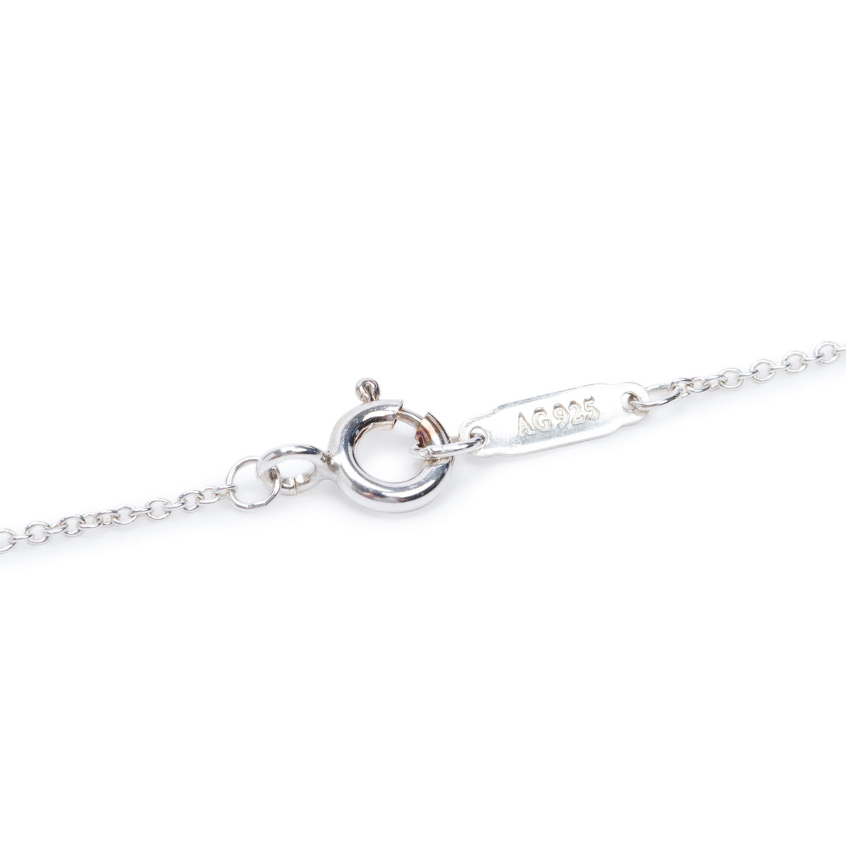 Tiffany & Co. Sterling Silver Notes Alphabet Letter 'A' Small Disc Pendant Necklace