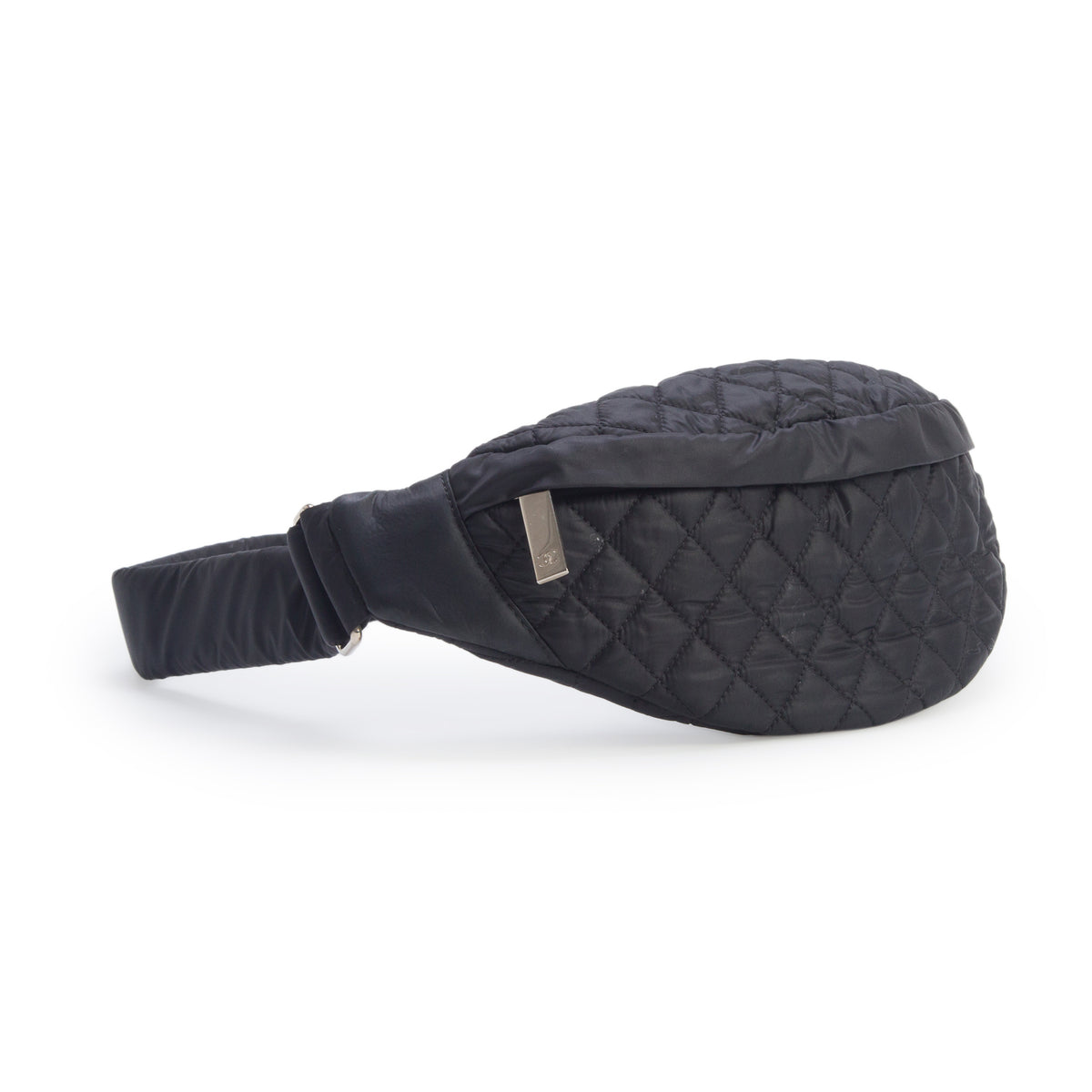 Chanel Black Quilted Nylon Banana Waist Bag w/ Box