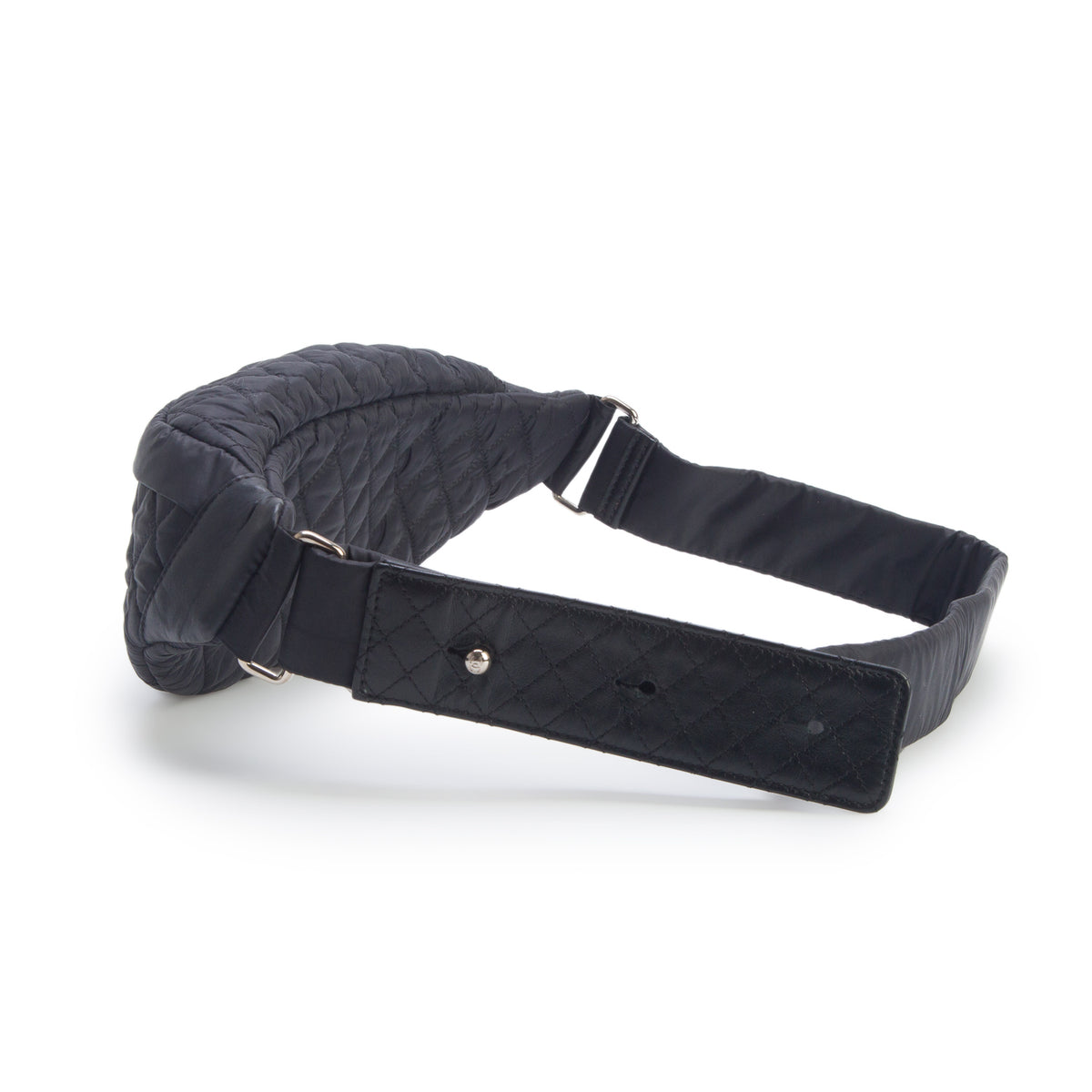 Chanel Black Quilted Nylon Banana Waist Bag w/ Box