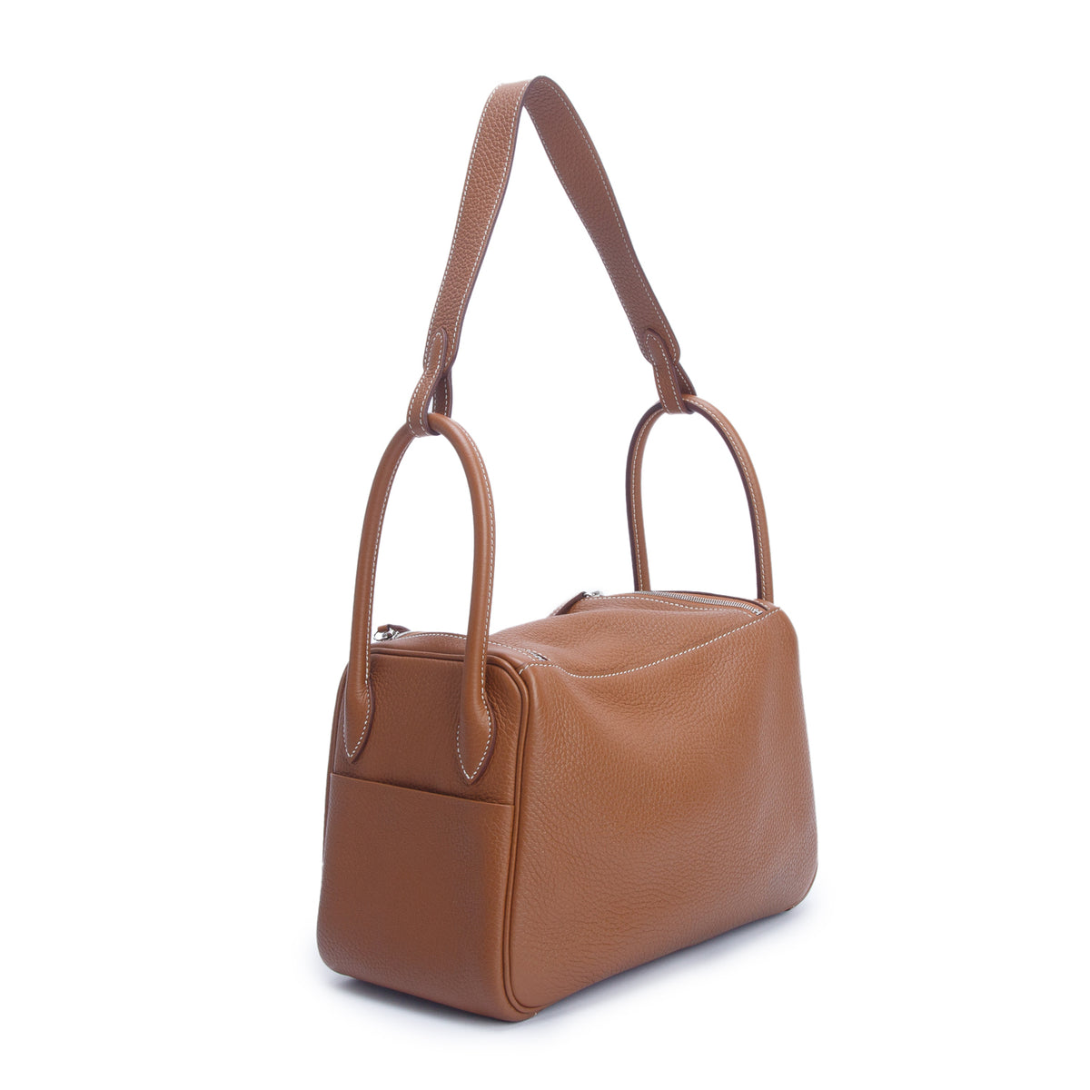 Hermes 2022 Gold Taurillon Clemence Leather Lindy 26
