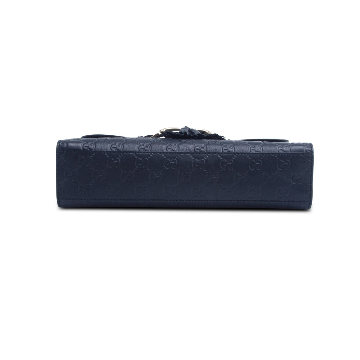 Gucci Black Signature Leather Medium Emily Chain Shoulder Bag
